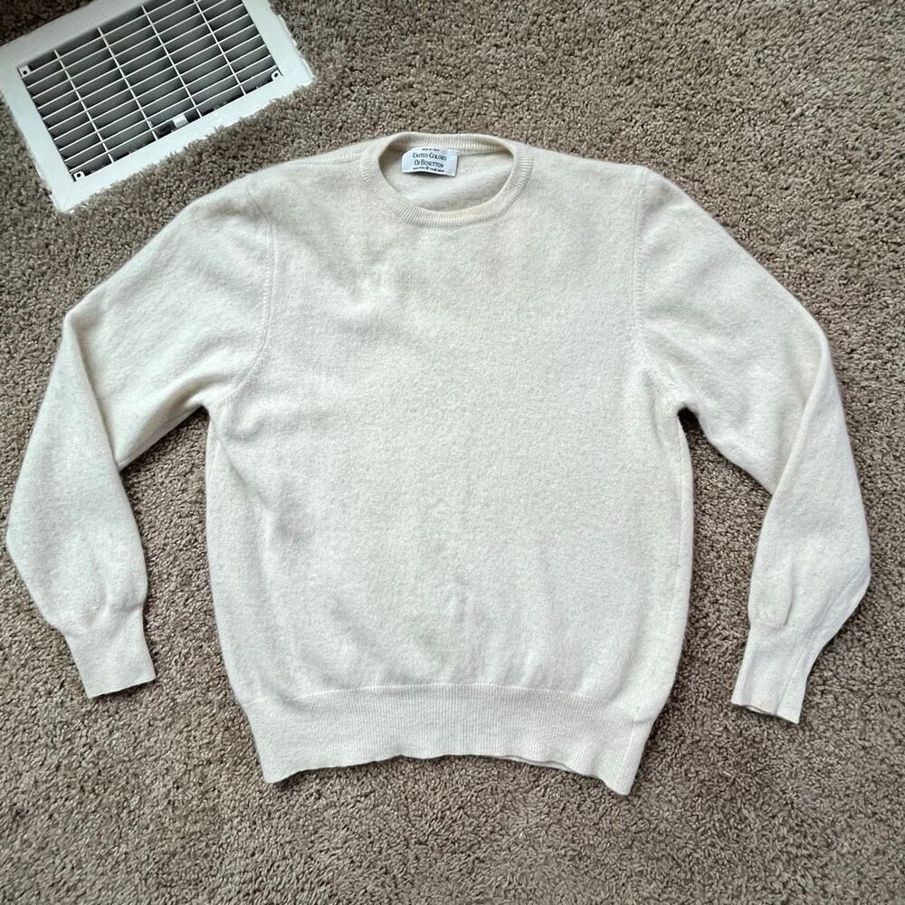 VTG United Colors of Benetton Cashmere Crewneck Sweater Ivory Made in Italy